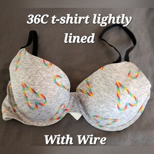 VS Pink Sz 36C T-Shirt Lightly Lined Bra NWT